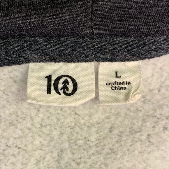 TenTree Men's Spacedye Full Zip Hoodie Textured Gray Casual‎ Everyday Activewear - Picture 6 of 12